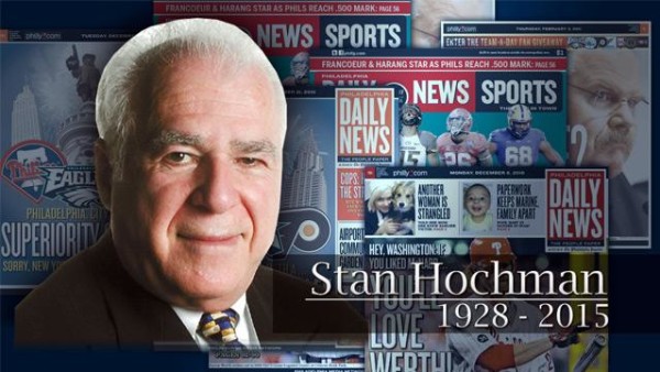 Tribute to Stan Hochman on 4-10-2015 - the day after he died.